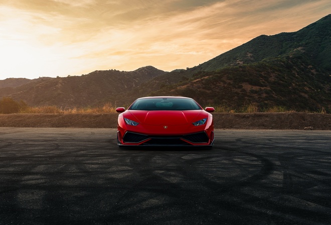 Lamborghini, Huracan, Red