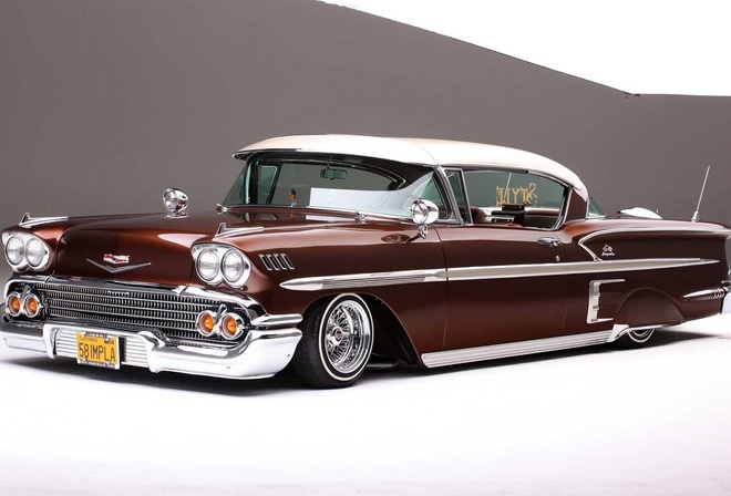 chevrolet, impala, 1958, custom, lowrider