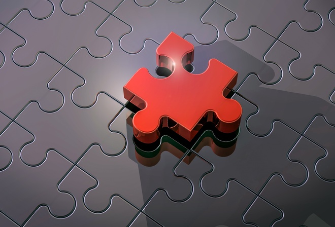 3D, puzzle, kusochki