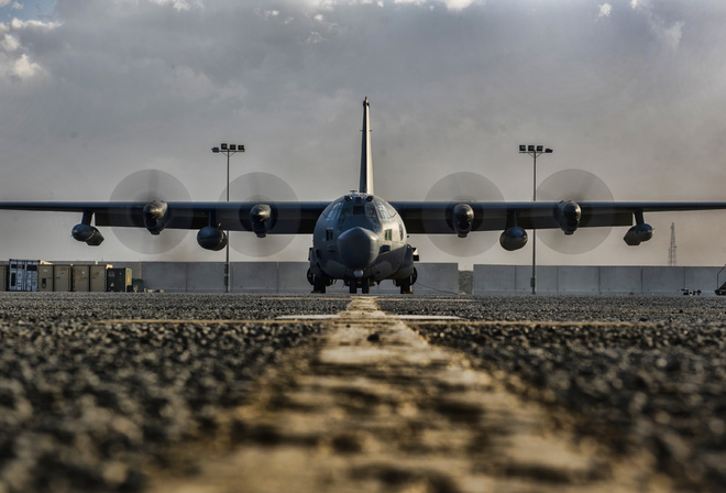Lockheed MC-130 Combat Talon, 4k, runway, aircraft landing, US Air Force, Lockheed MC-130, cargo airplanes