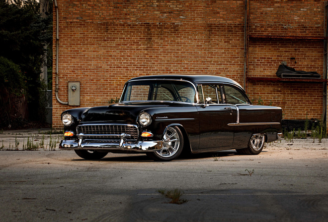 Chevrolet, 210, 1957, black coupe