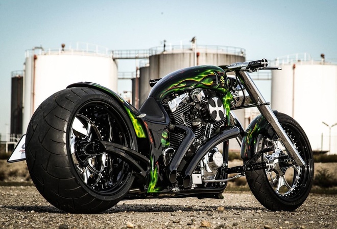 harley davidson, custom, thunderbike