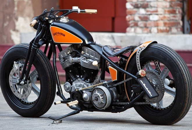 harley davidson, custom, thunderbike