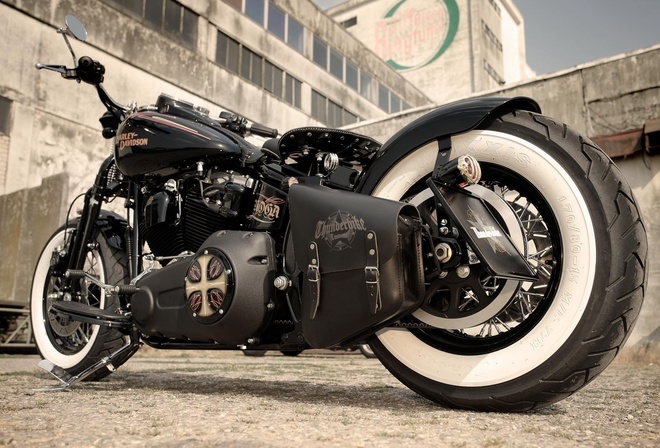 harley davidson, custom, thunderbike