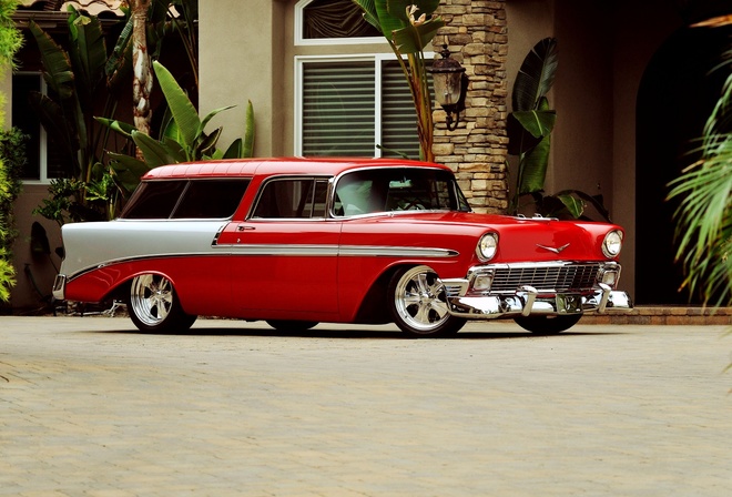 american, classic, car, chevrolet, nomad