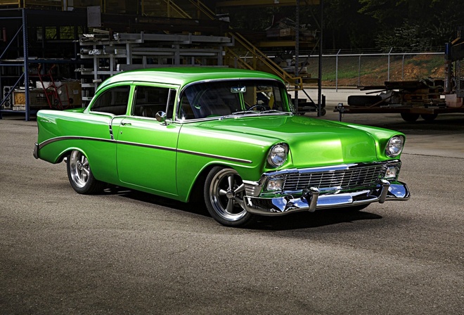 chevrolet, bel air, 1956, custom