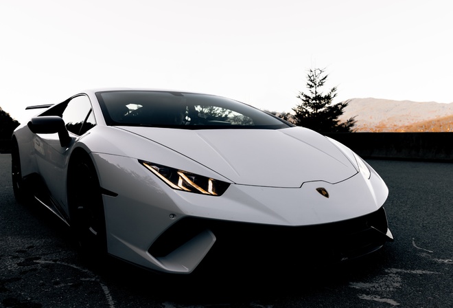 Lamborghini, Huracan, Evening, Dark