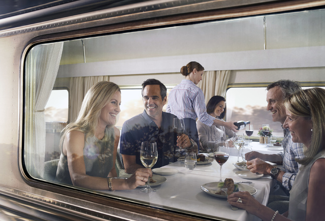 Australia, Indian Pacific Train, Platinum Service, Dining Onboard