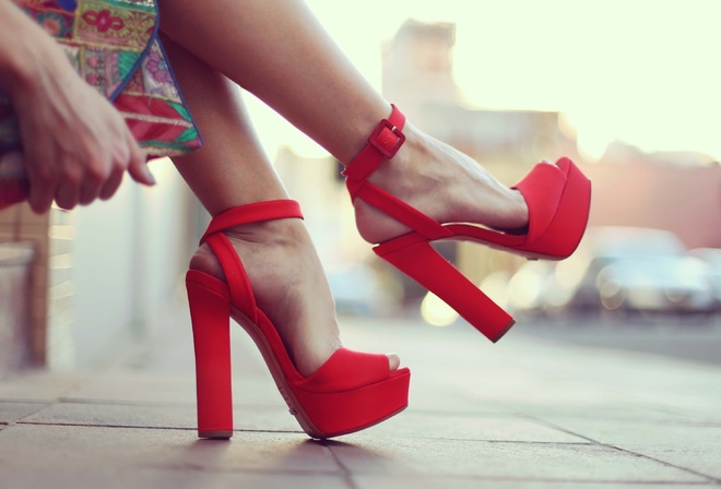 High Heels, Brazilian Woman, Red Shoes