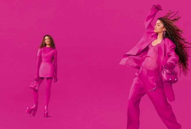 Valentino, fashion, Zendaya, Valentino Pink PP campaign