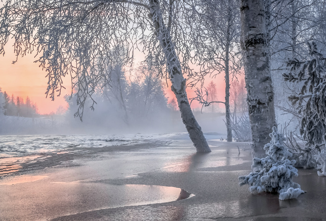 Finland, Lakeland, frosty, winter