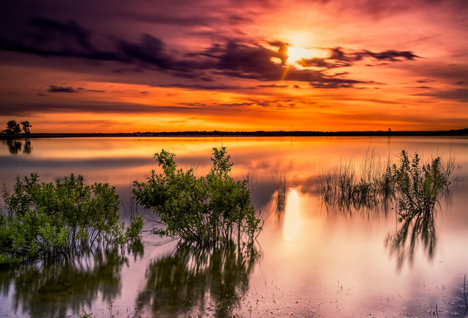 Sunset at Benbrook Lake, Texas
