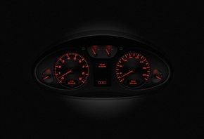 Audi, панель, приборы