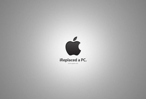 Ireplaced a pc, mac, apple, logo