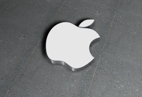 Apple, logo, , white
