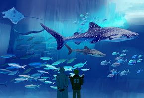 , oceanarium, Axis powers hetalia, ,    