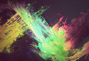 Круги, линии, краска, ярко, цвета, абстракция, color abstract