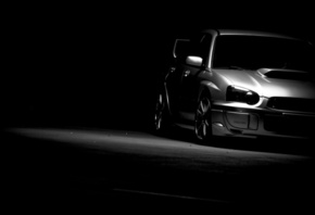 Subaru, impreza, wrx, sti, субару, импреза, тачки, чёрный фон, чёрно-белая, авто фото, авто обои, cars, auto wallpapers