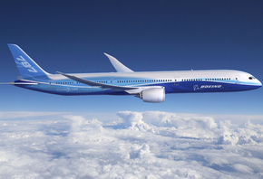 облака, небо, самолёты, 787, авиация, Boeing, dreamline