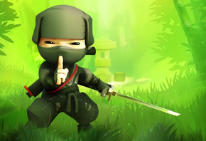 game,  , , , tss, , Mini ninja, green, grass