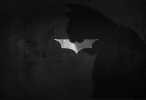 тёмный рыцарь, тень, логотип, Бэтмен