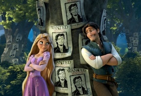 rapunzel, flynn, Tangled, wanted, the movie,  