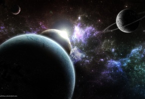 nebula, туманность, кольца, Планеты, спутники