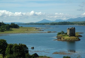 castle, , , river, England, great britain, , stalker, isla ...