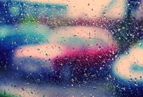 дождь, wallpapers, Стекло, капли, цвета, обои, яркие