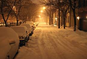 ночь, winter, new york, ny, snow, Albany, usa, нью-йорк, night, снег, олбани