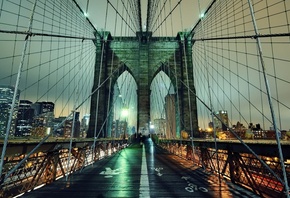 nyc, -, new york city, night, , , Brooklyn bridge