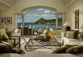 beach, House, decor, terrace, sky, sea, water, luxury, style, villa, design, room, modern, ocean