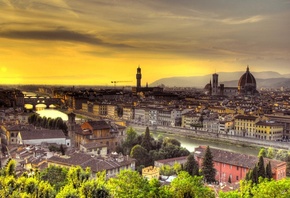 , , sunset, italy, florence, 