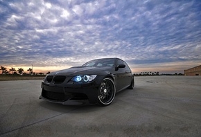 sky, bmw, , e90, , black, sunset, , m3