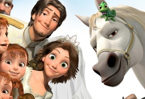 rapunzel, tangled 2, maximus, flynn, pascal, tangled ever after