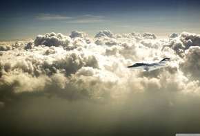 aircraft, cloud, sky