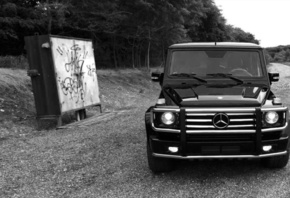 Mercedes - Benz, G class, black and white