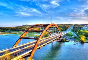 pennybacker_bridge, usa, austin, city, loop360_bridge, texas