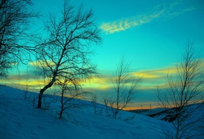март, снег, зима, холод, мороз, вечер, небо, синий, кокшетау, брещук, приро ...