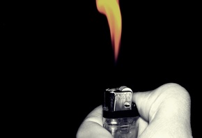 hand, light, fire