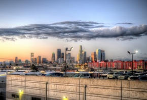 los angeles, city, downtown, hdr