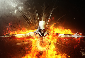 assassin, Assassins creed 2, ezio auditore da firenze, fear, ,  