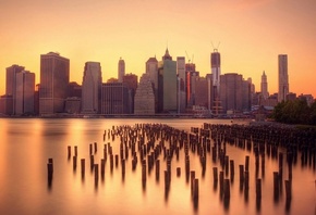 new york, manhattan, smooth, water, silk, financial district, docks