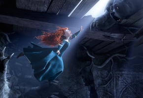 princess, film, bear, disney, Brave, merida, scotland, the movie, pixar, red hair