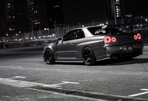 skyline.gtr, city, night, , , , , Nissan