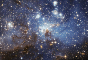 космос, звезды, nebula, Lh 95, stars, space, туманность