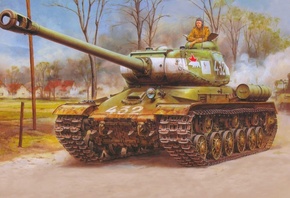 тяжелый танк, Рисунок, ис-2, ис-122, иосиф сталин, ркка