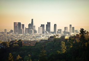 Usa, , city, california, los angeles, skyline