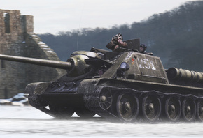 танк, самоходка, Су-85