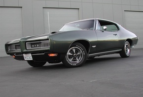 dark green, , muscle car, gto,  , 1969, Pontiac, 